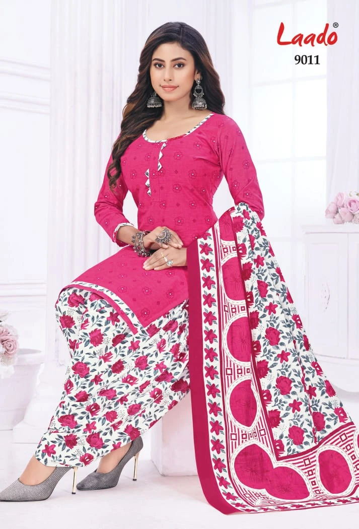 Laado Nadiya Patiyala Vol 9 Cotton Wholesale Salwar Suit Catalog — Wholesale Salwar Suits, MPA wholesale from Surat — view 3